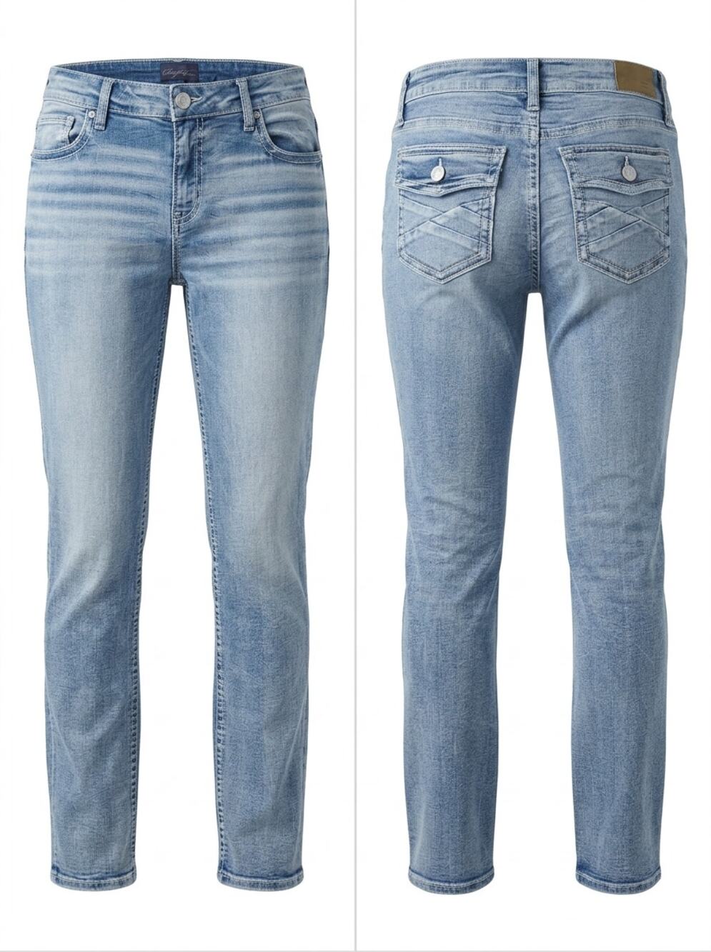Daytrip Virgo Straight Light Wash Denim Jeans Women Size 36L